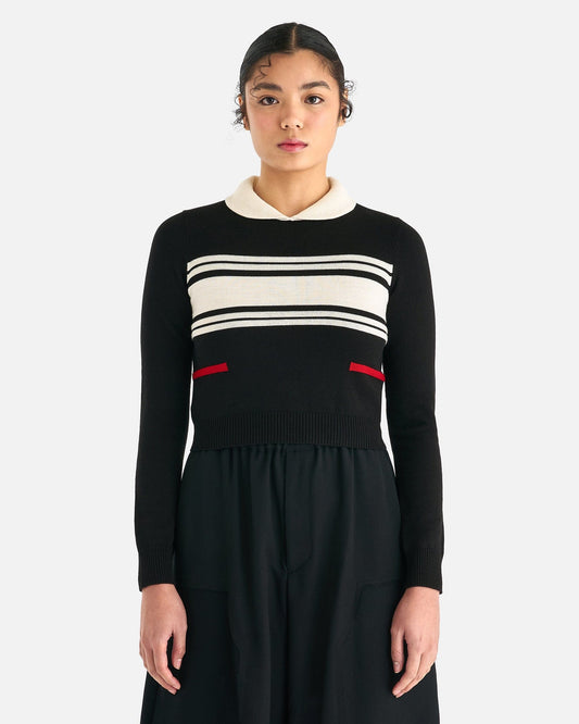 ShuShu/Tong Women Sweaters Striped Sweater in Black