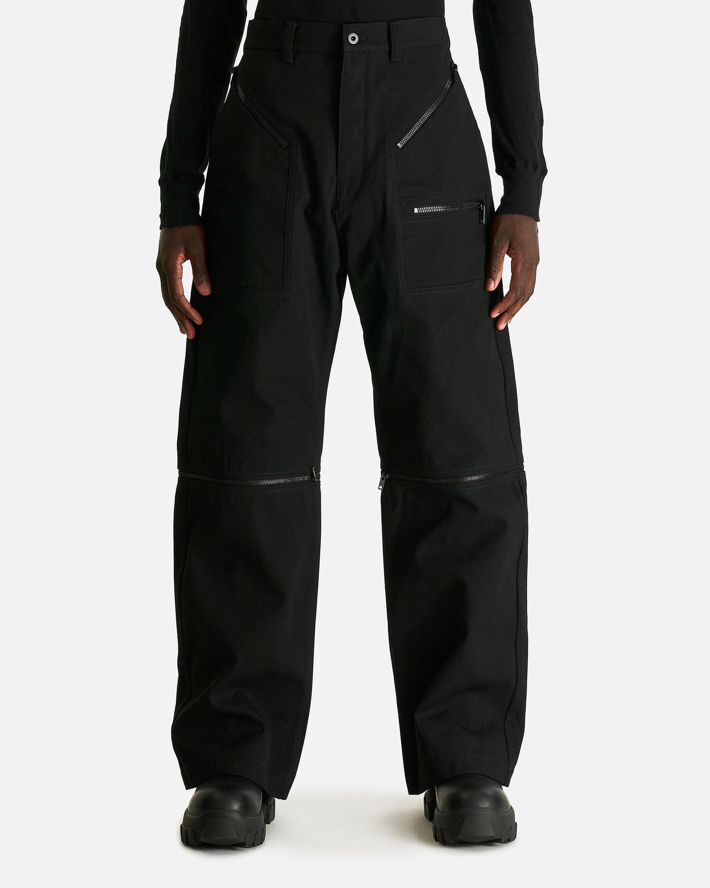 Rick Owens Men's Pants Strobe Convertible in Black