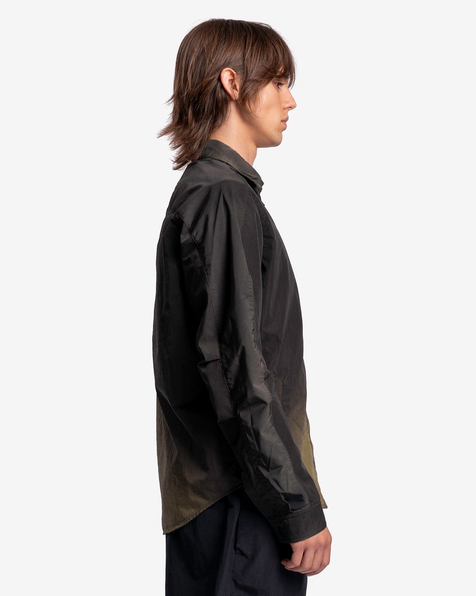 Nemen Men's Shirts Styx Zipped Shirt in Ink Black Sand