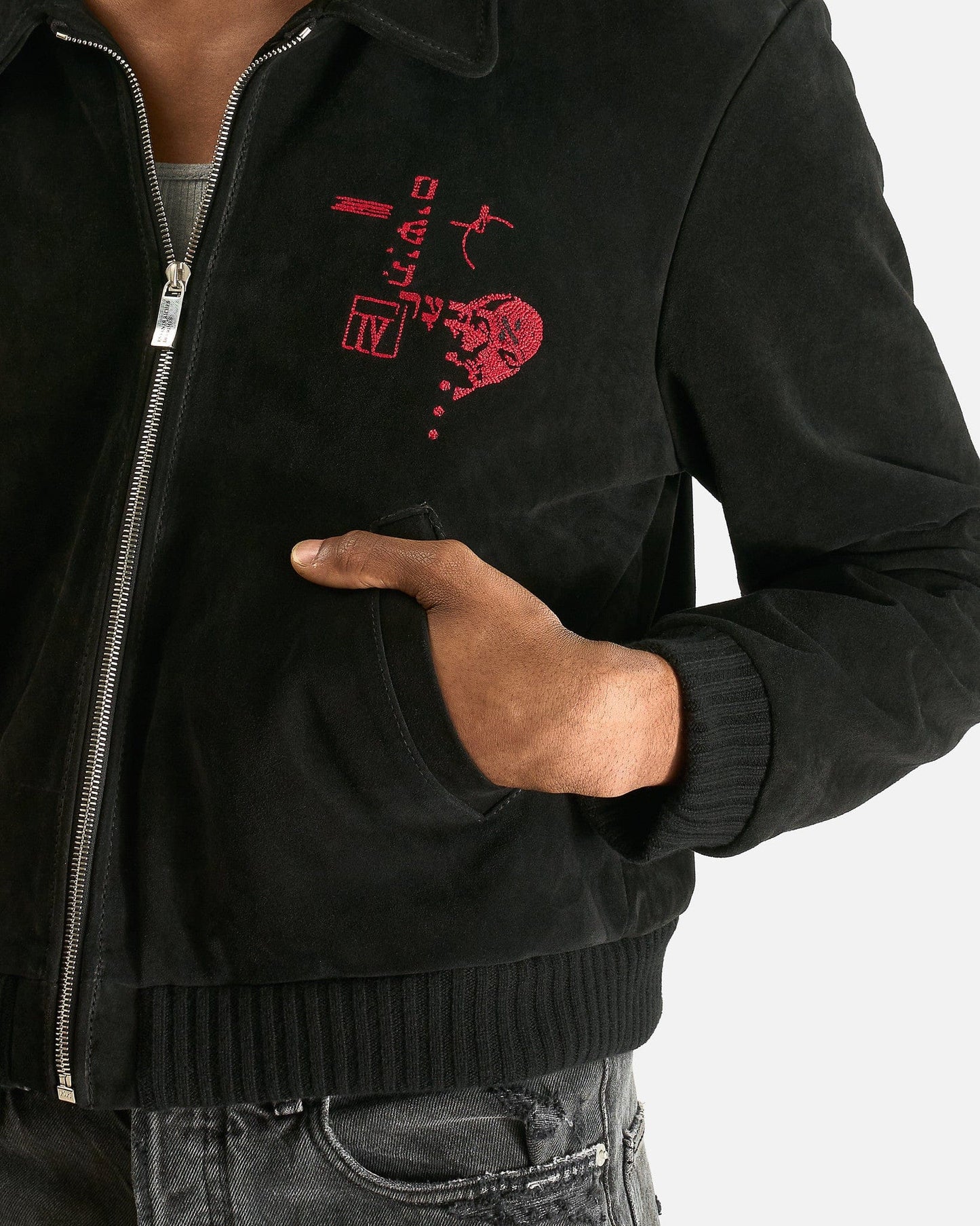 Enfants Riches Deprimes Men's Jackets Suede Constructivist Jacket in Black