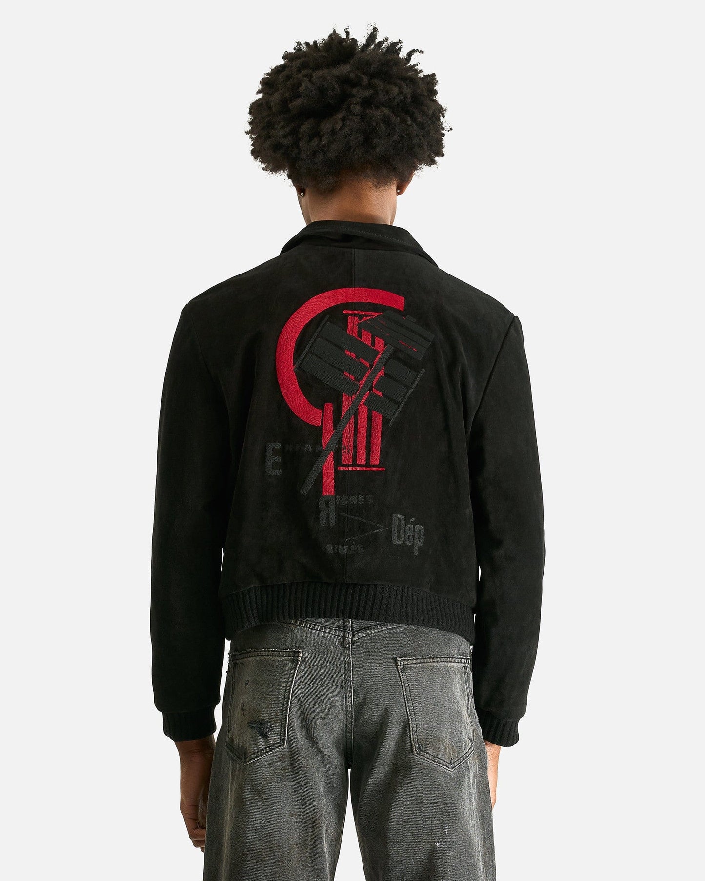 Enfants Riches Deprimes Men's Jackets Suede Constructivist Jacket in Black