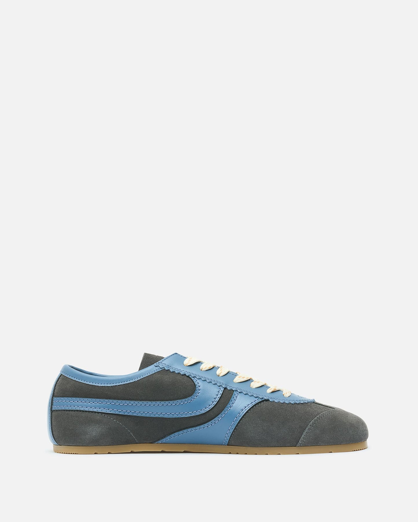 Dries Van Noten Men's Shoes Suede Sneakers in Steel
