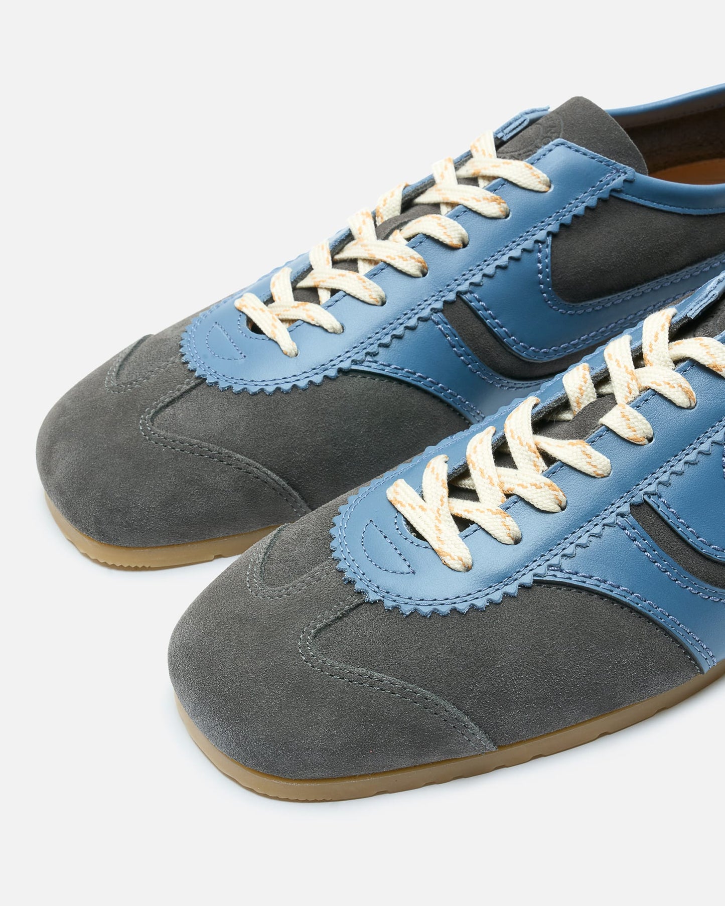 Dries Van Noten Men's Shoes Suede Sneakers in Steel
