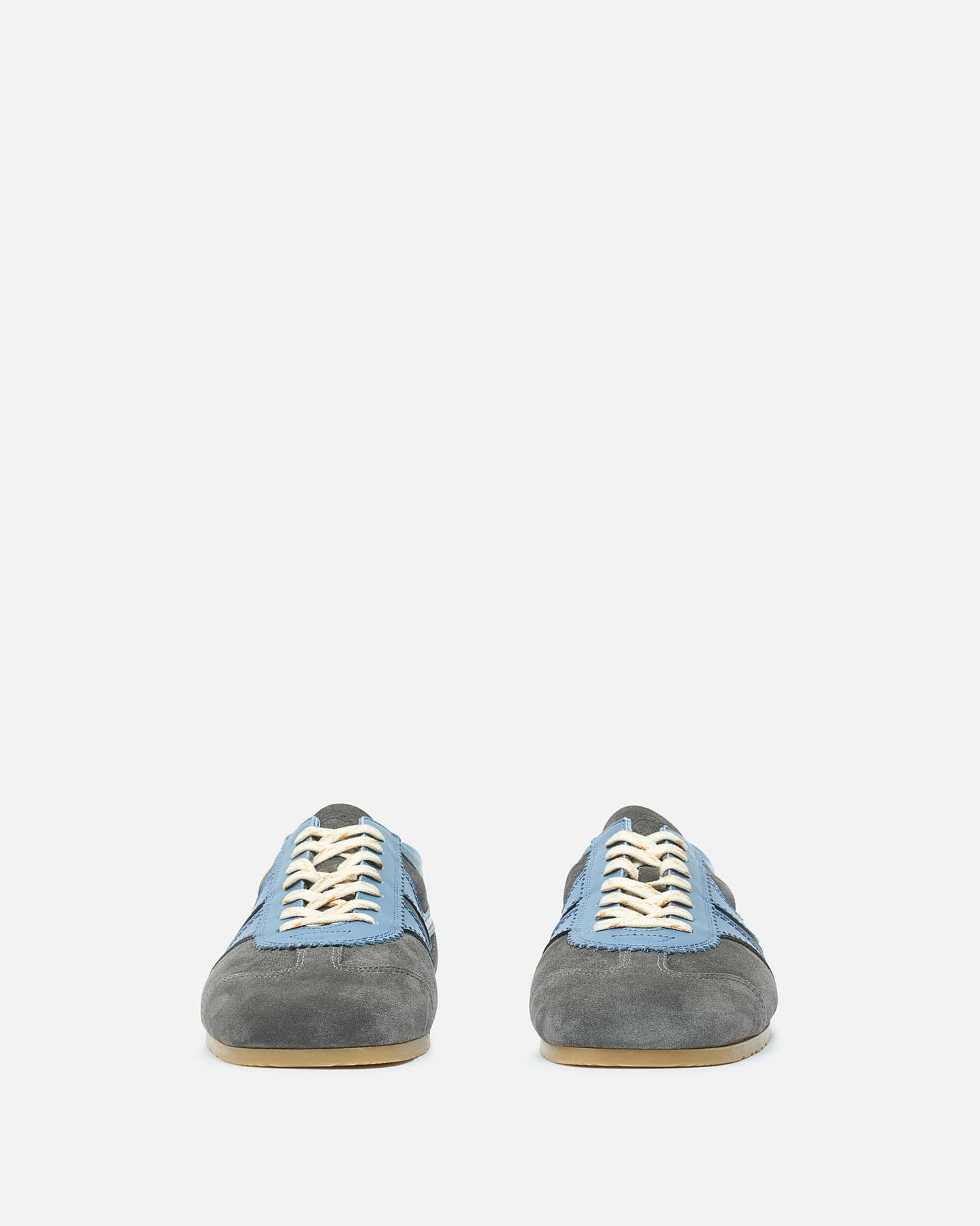 Dries Van Noten Men's Shoes Suede Sneakers in Steel