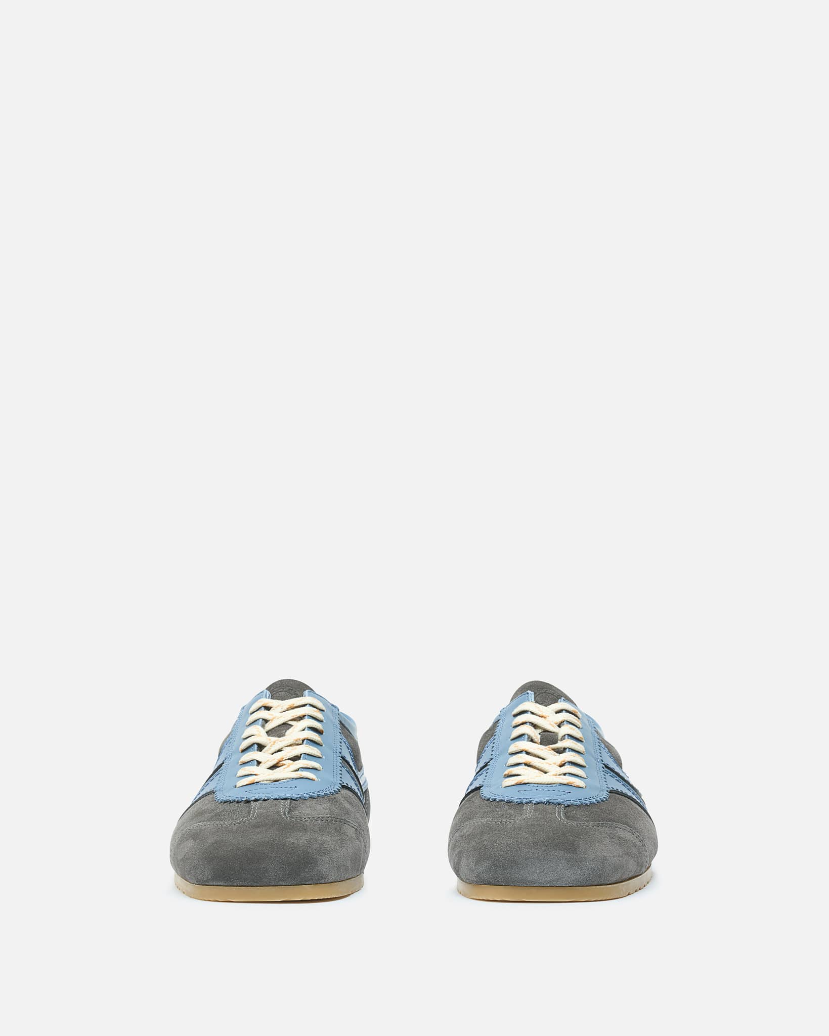 Dries Van Noten Men's Shoes Suede Sneakers in Steel