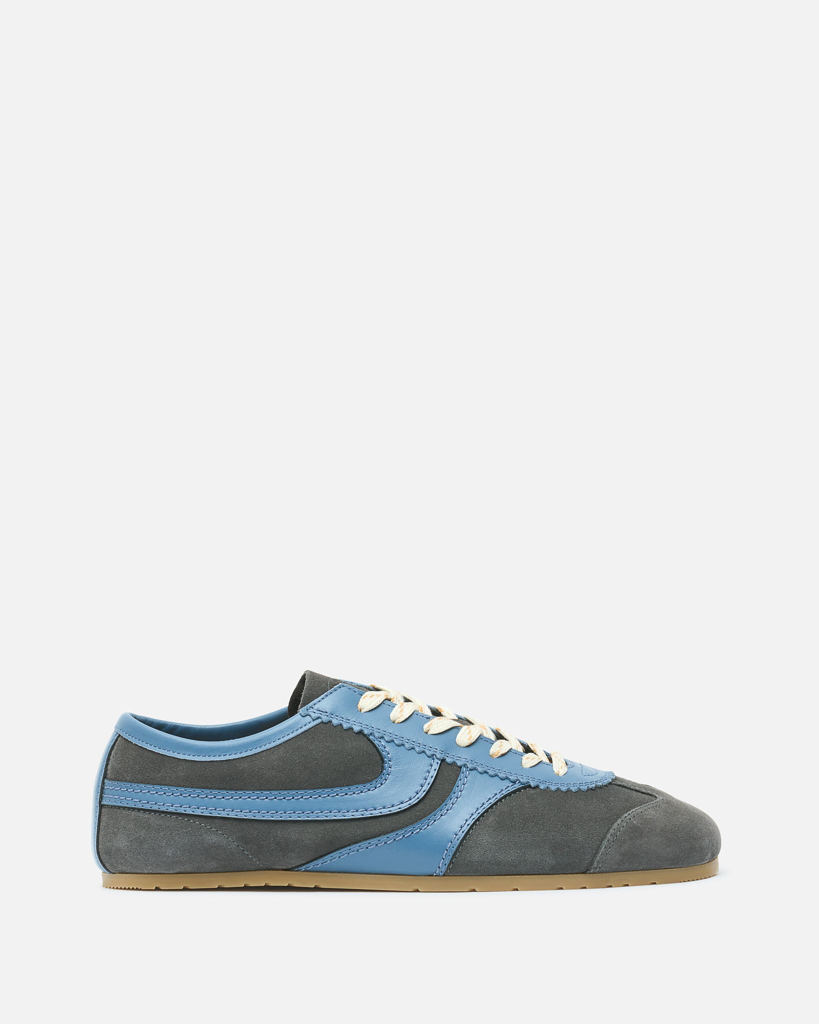 Dries Van Noten Men's Shoes Suede Sneakers in Steel