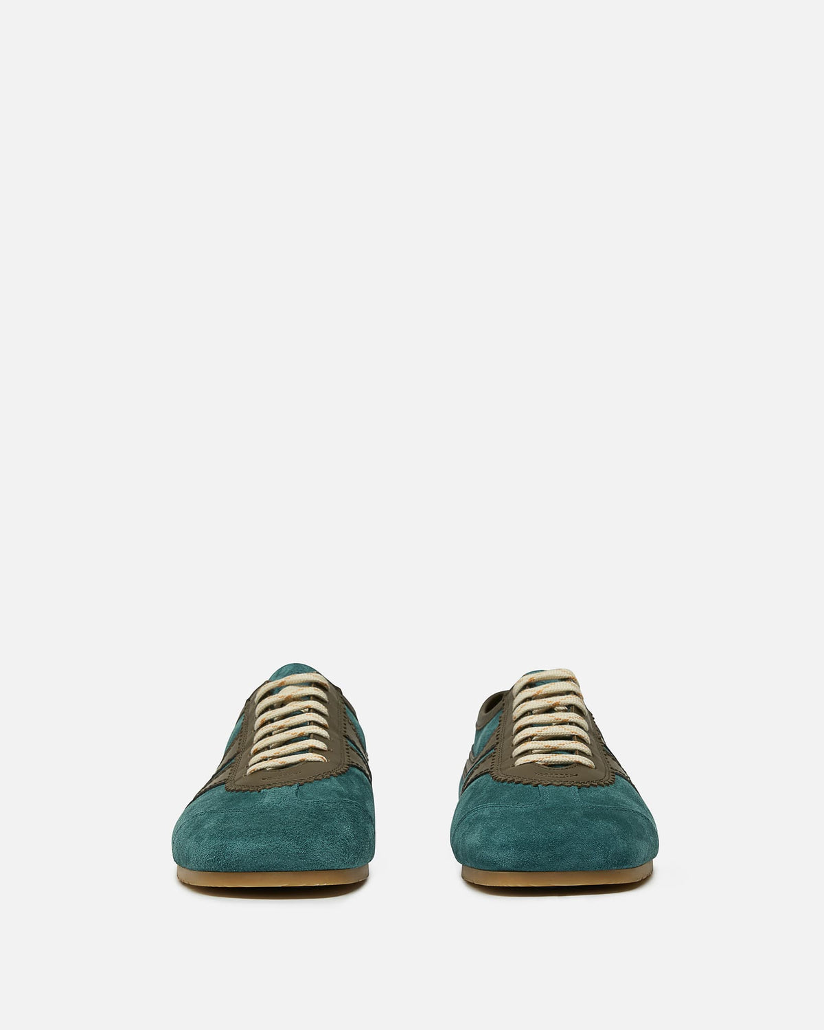 Dries Van Noten Men's Shoes Suede Sneakers in Turquoise
