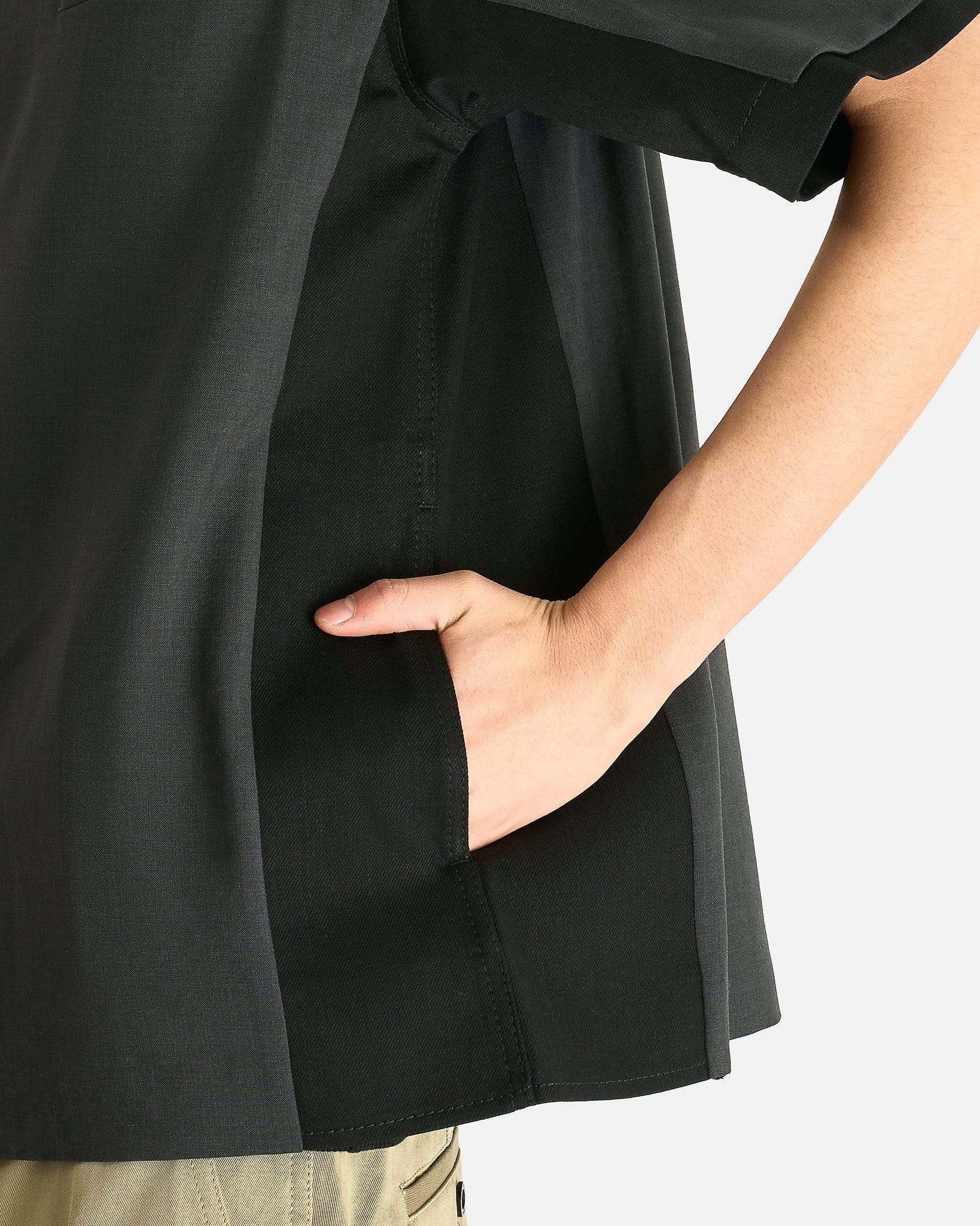 Sacai Men's Shirts Suiting Denim Shirt in Gray/Black