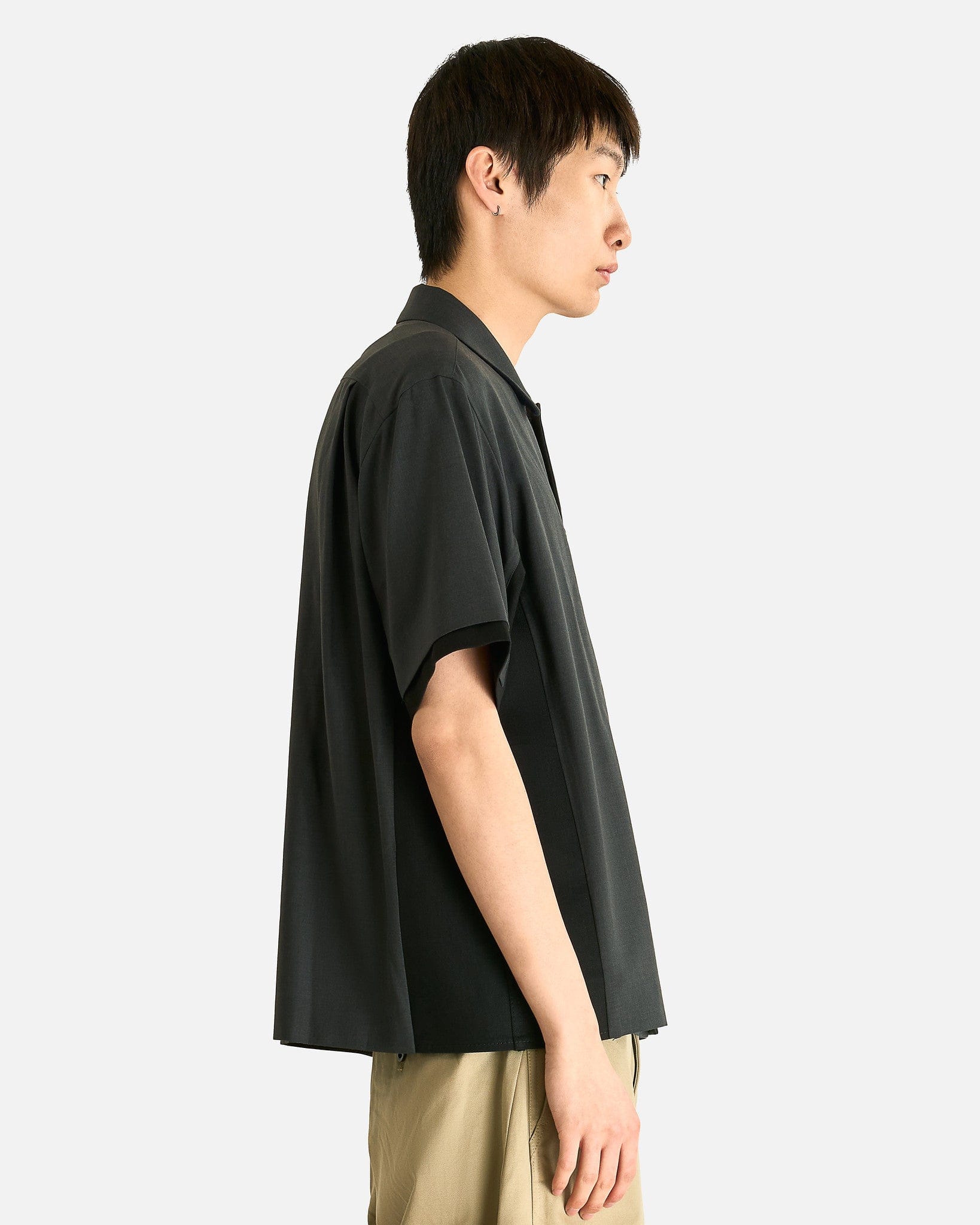 Sacai Men's Shirts Suiting Denim Shirt in Gray/Black