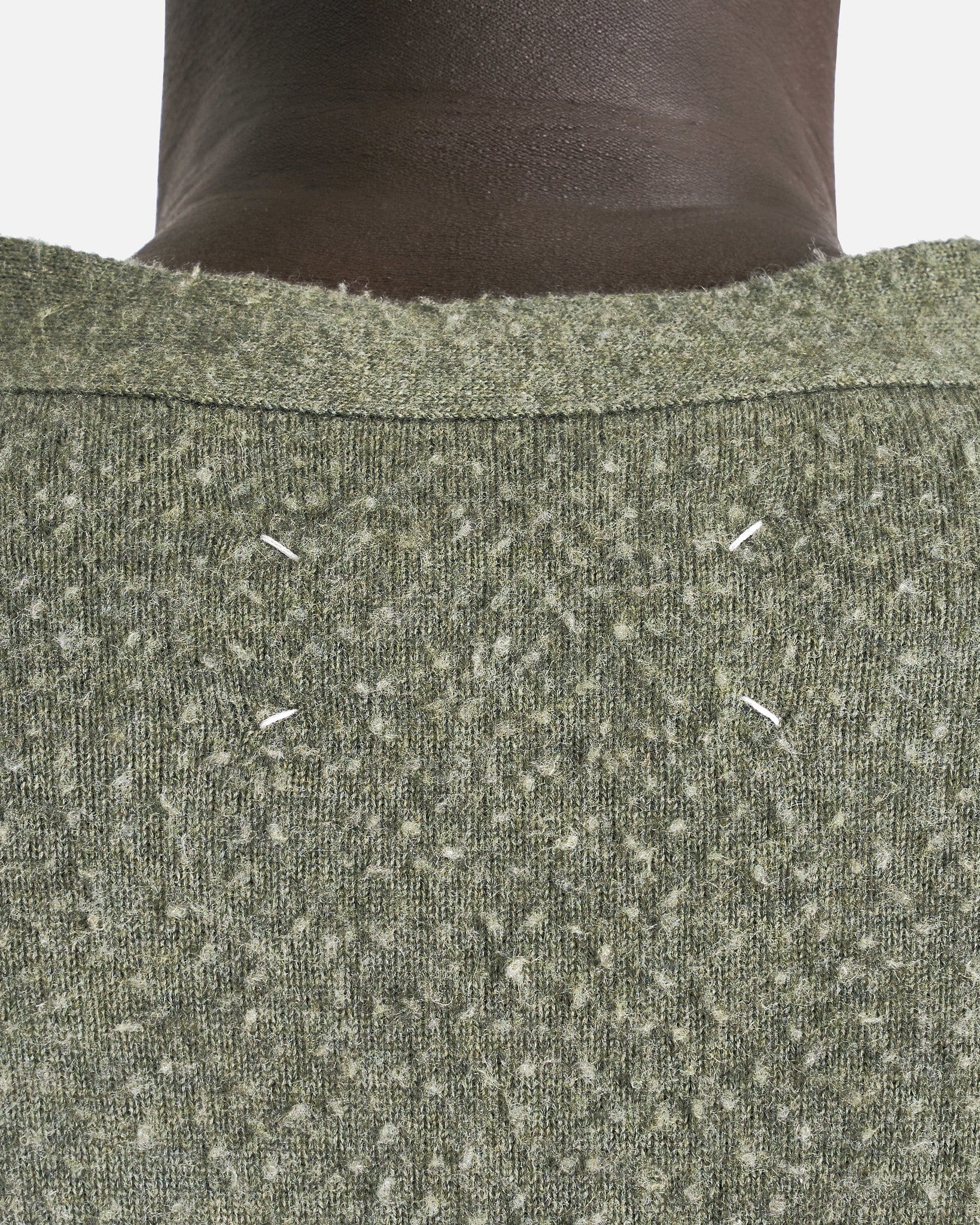 Maison Margiela Men Sweaters Summer Cashmere Cardigan in Moss