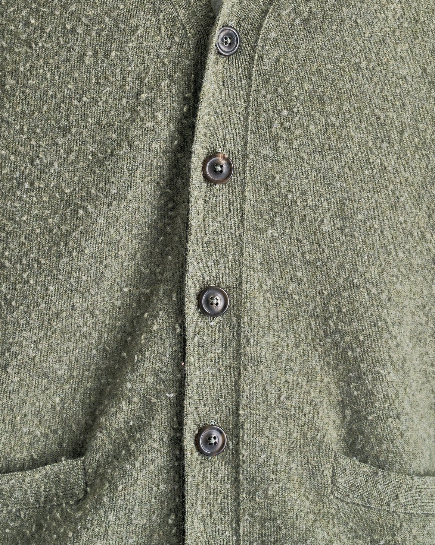 Maison Margiela Men Sweaters Summer Cashmere Cardigan in Moss
