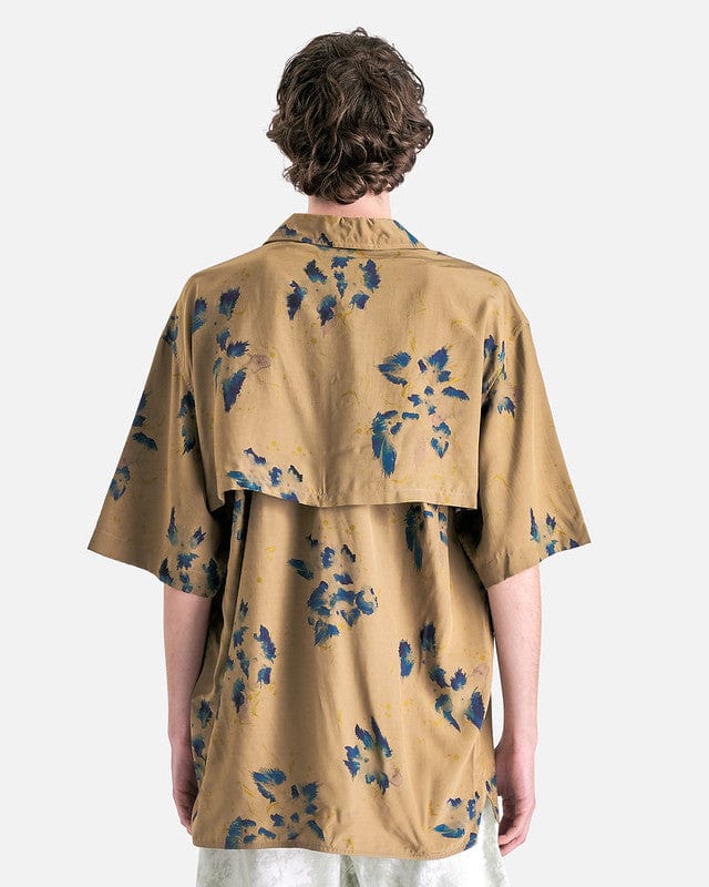 LEMAIRE Men's Shirts Summer Shirt in Khaki/Ink
