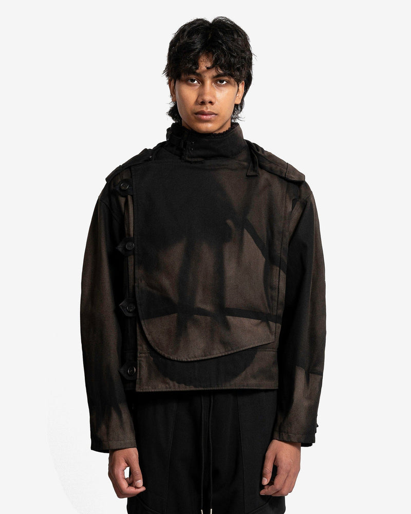 Modular Sun Jacket Sun Bleached Asymmetric Military Jacket in Black – SVRN