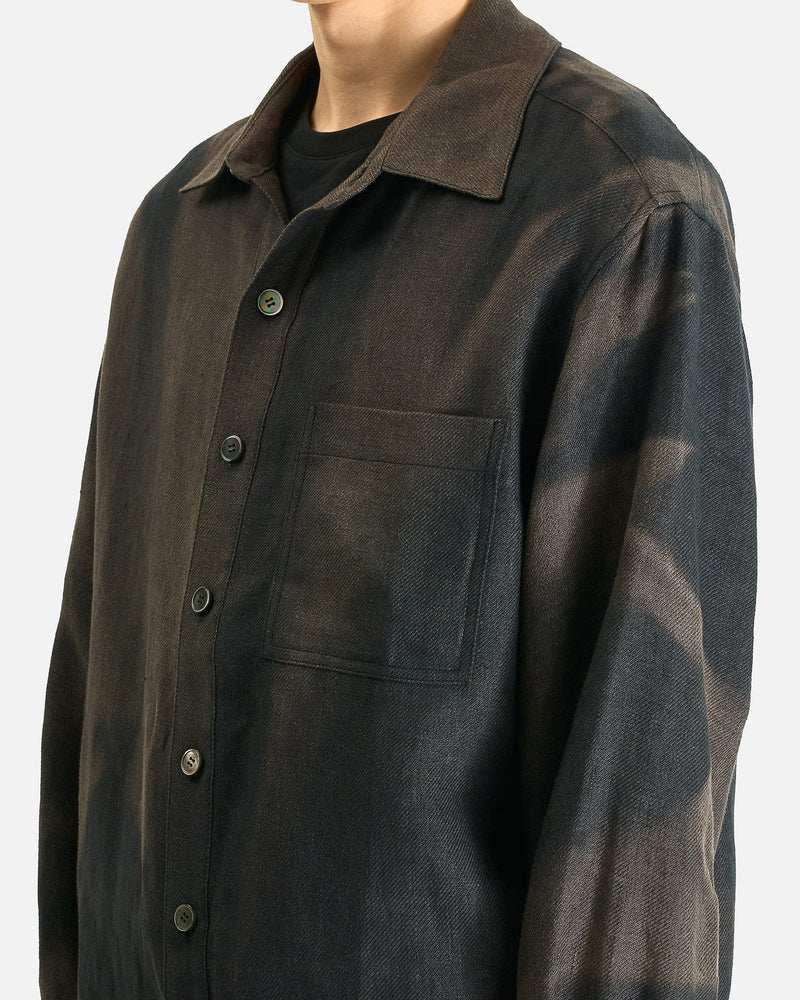 JiyongKim Men's Shirts Sun-Bleached Sun Pocket Shirt in Black