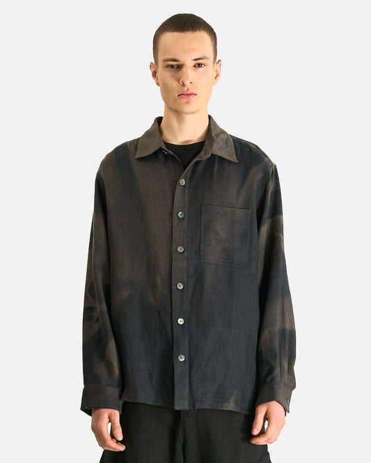 JiyongKim Men's Shirts Sun-Bleached Sun Pocket Shirt in Black