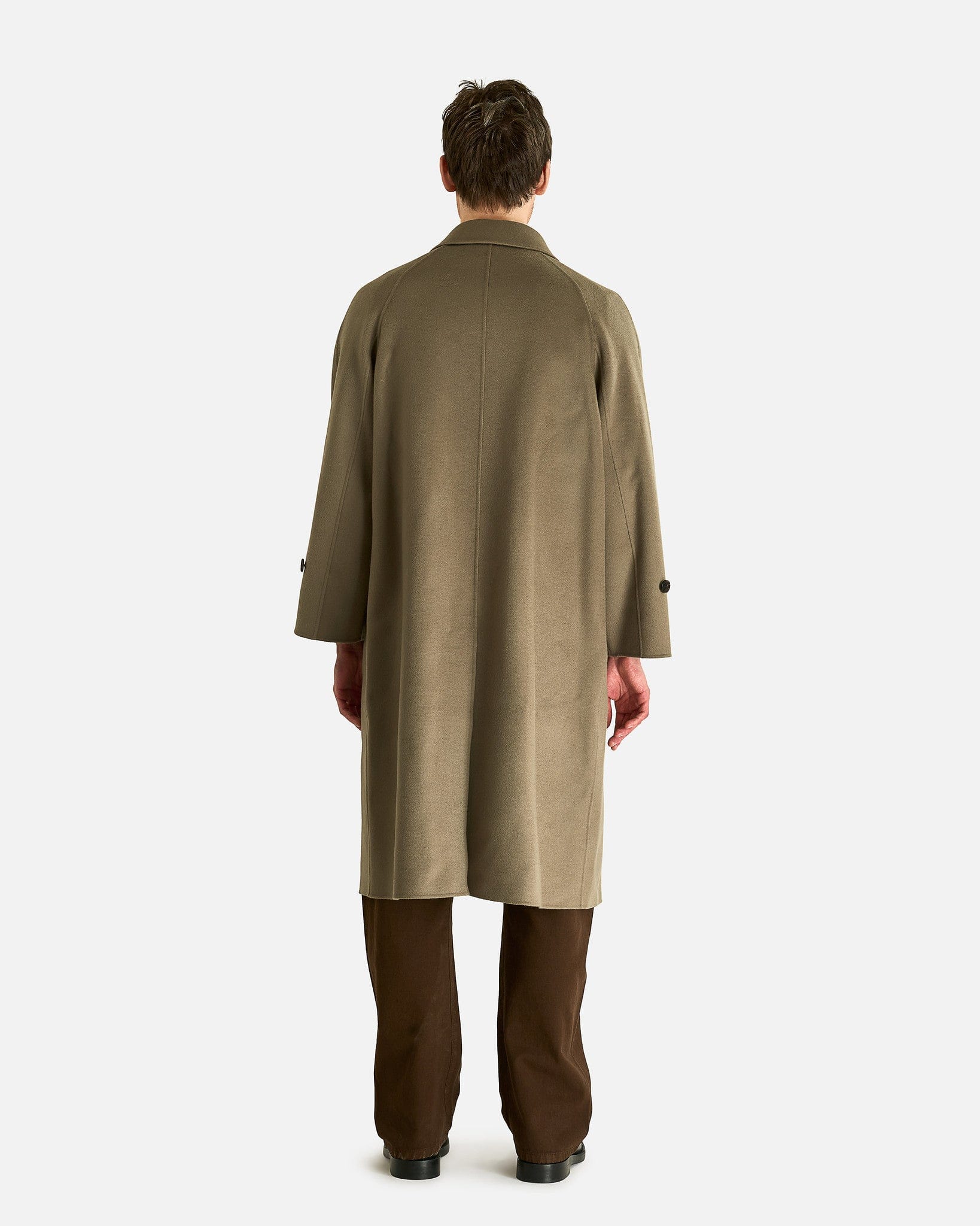 Auralee トレンチCotton Mole Melton Coat Super Fine Wool Melton Hand Sewn Coat in Olive Grey – SVRN