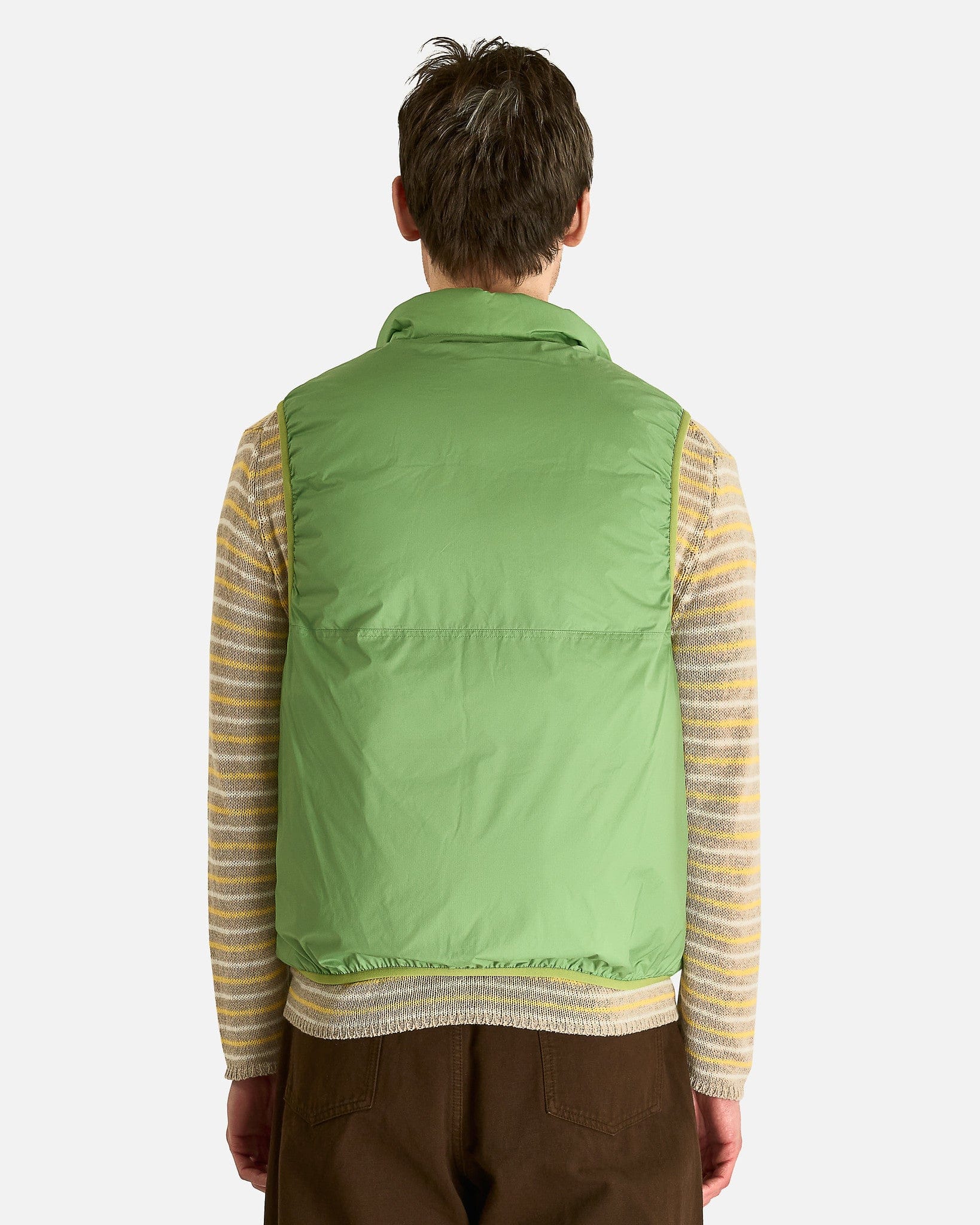 Super Light Nylon Ripstop Down P/O Vest in Light Green – SVRN