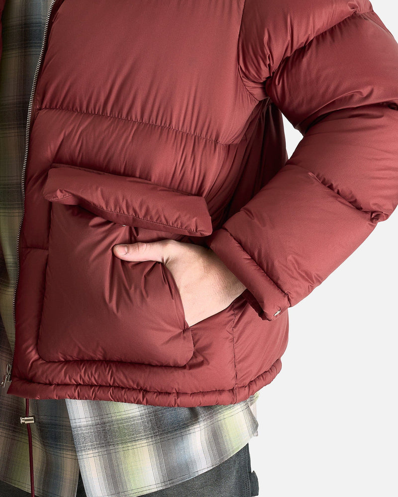 Auralee Men's Jackets Super Light Nylon Ripstop in Burgundy