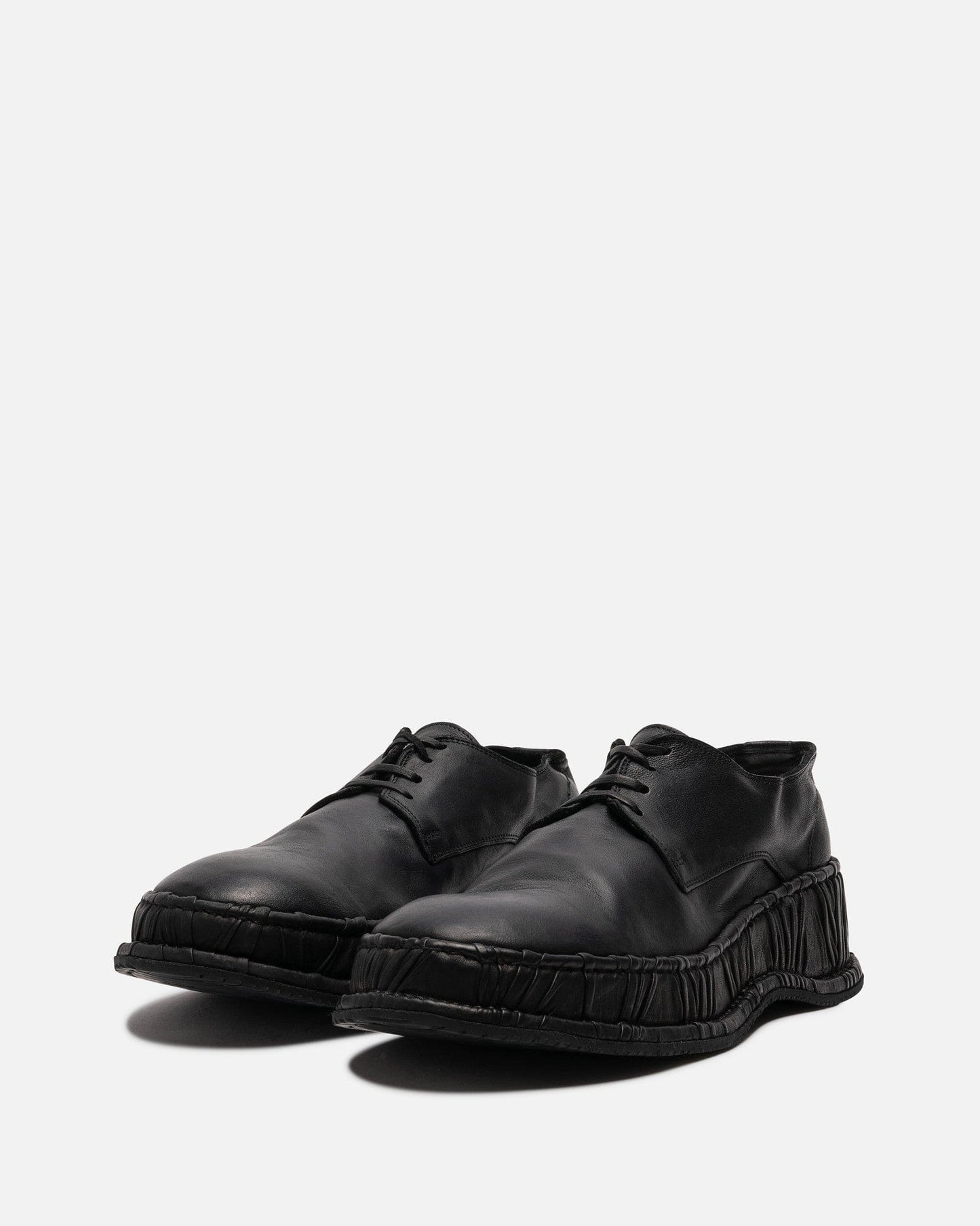 Guidi Men's Shoes SVRN Exclusive Men's 792F Wrinkled Wrap Sole Classic Derby in Black