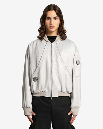 CMMAWEAR Men's Jackets SVRN Exclusive Palladium Back-Zip Bomber in Silver
