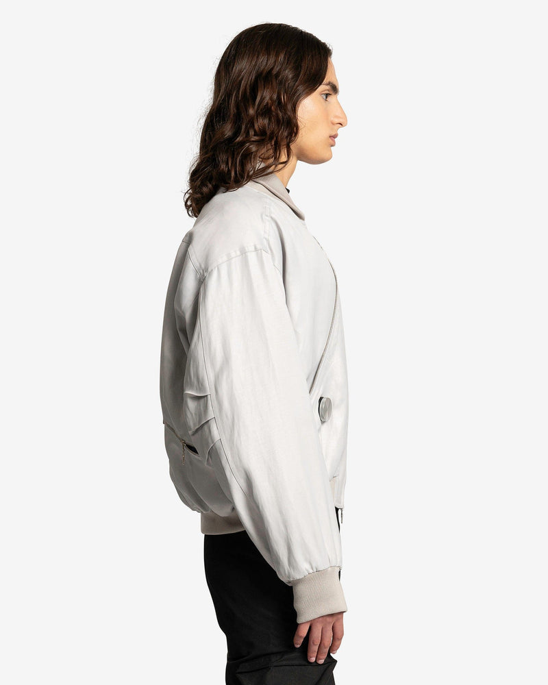 CMMAWEAR Men's Jackets SVRN Exclusive Palladium Back-Zip Bomber in Silver