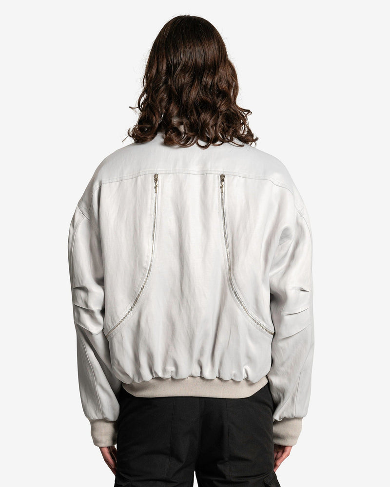 CMMAWEAR Men's Jackets SVRN Exclusive Palladium Back-Zip Bomber in Silver
