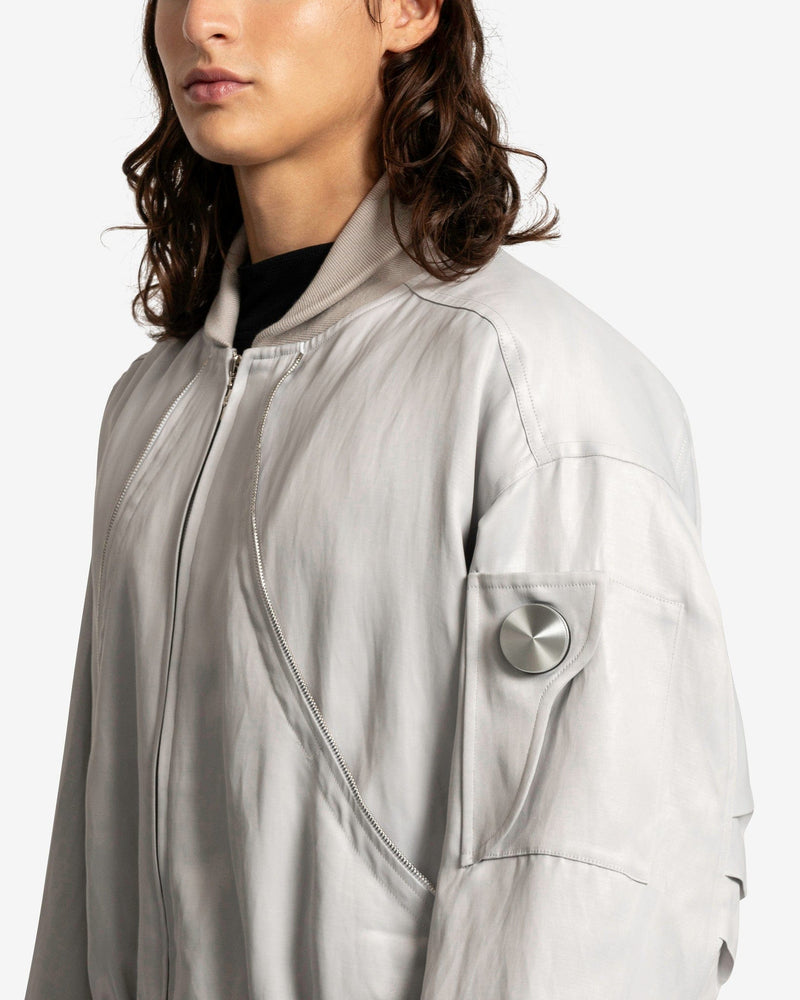 CMMAWEAR Men's Jackets SVRN Exclusive Palladium Back-Zip Bomber in Silver