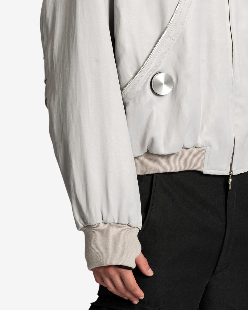 CMMAWEAR Men's Jackets SVRN Exclusive Palladium Back-Zip Bomber in Silver