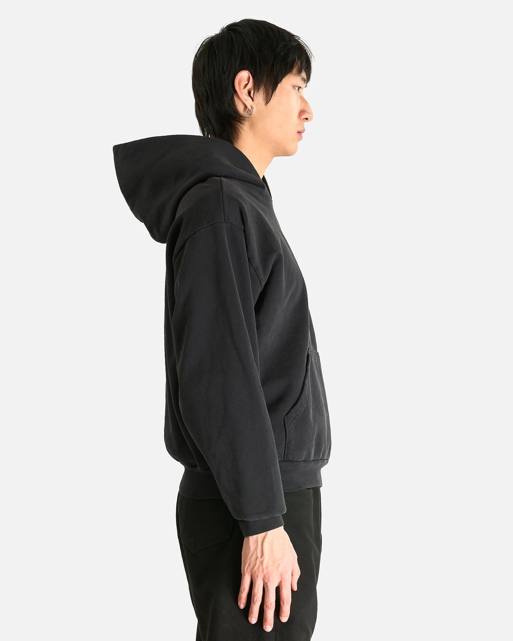 SVRN Men's Sweatshirts SVRN Logo Fleece Hoodie in Off Black