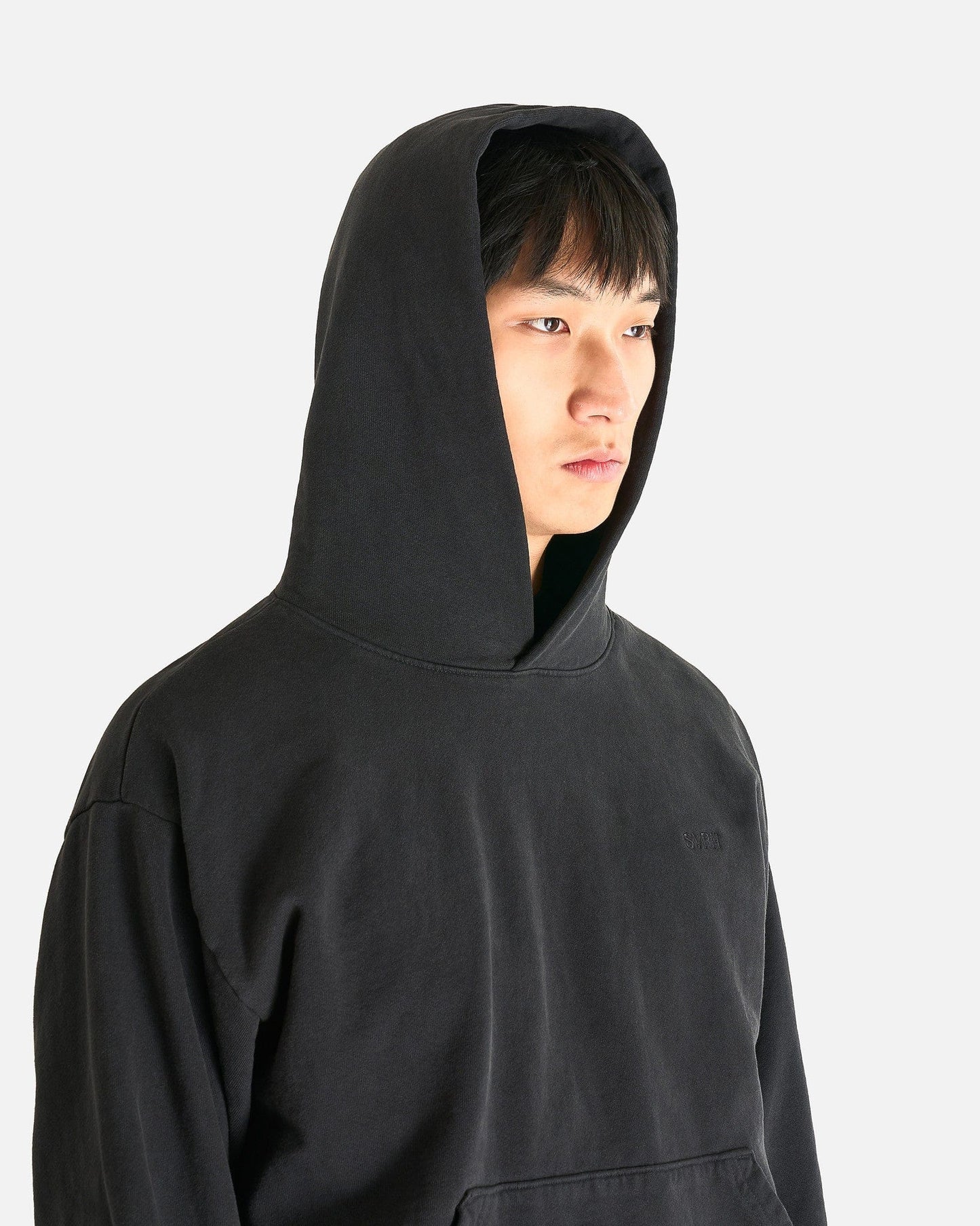 SVRN Men's Sweatshirts SVRN Logo Fleece Hoodie in Off Black