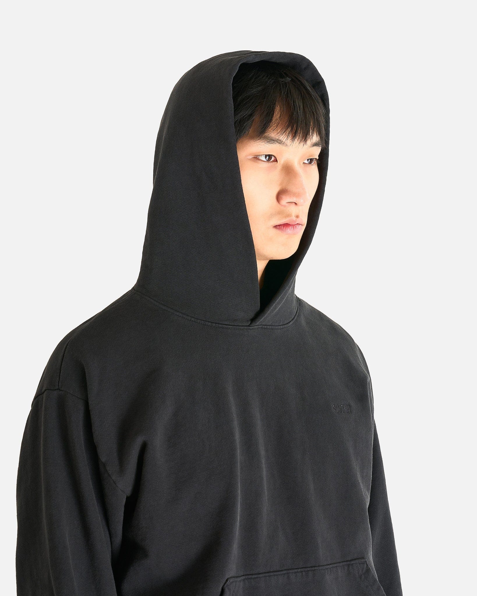 SVRN Men's Sweatshirts SVRN Logo Fleece Hoodie in Off Black