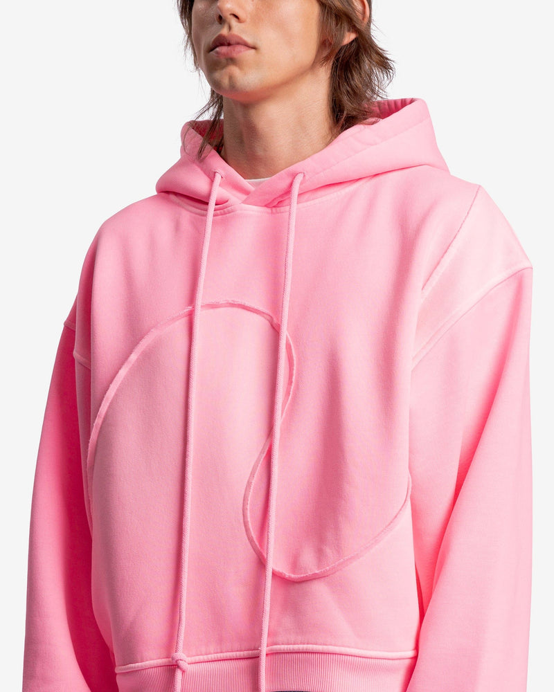 ERL Men's Sweatshirts Swirl Fleece Knit Hoodie in Pink