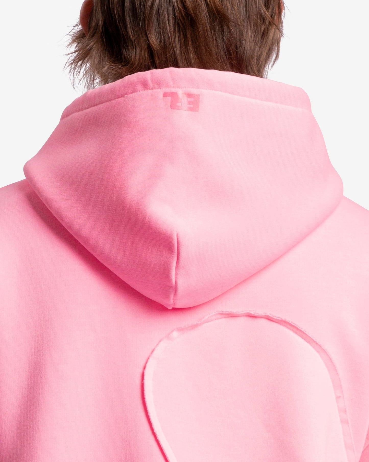 ERL Men's Sweatshirts Swirl Fleece Knit Hoodie in Pink