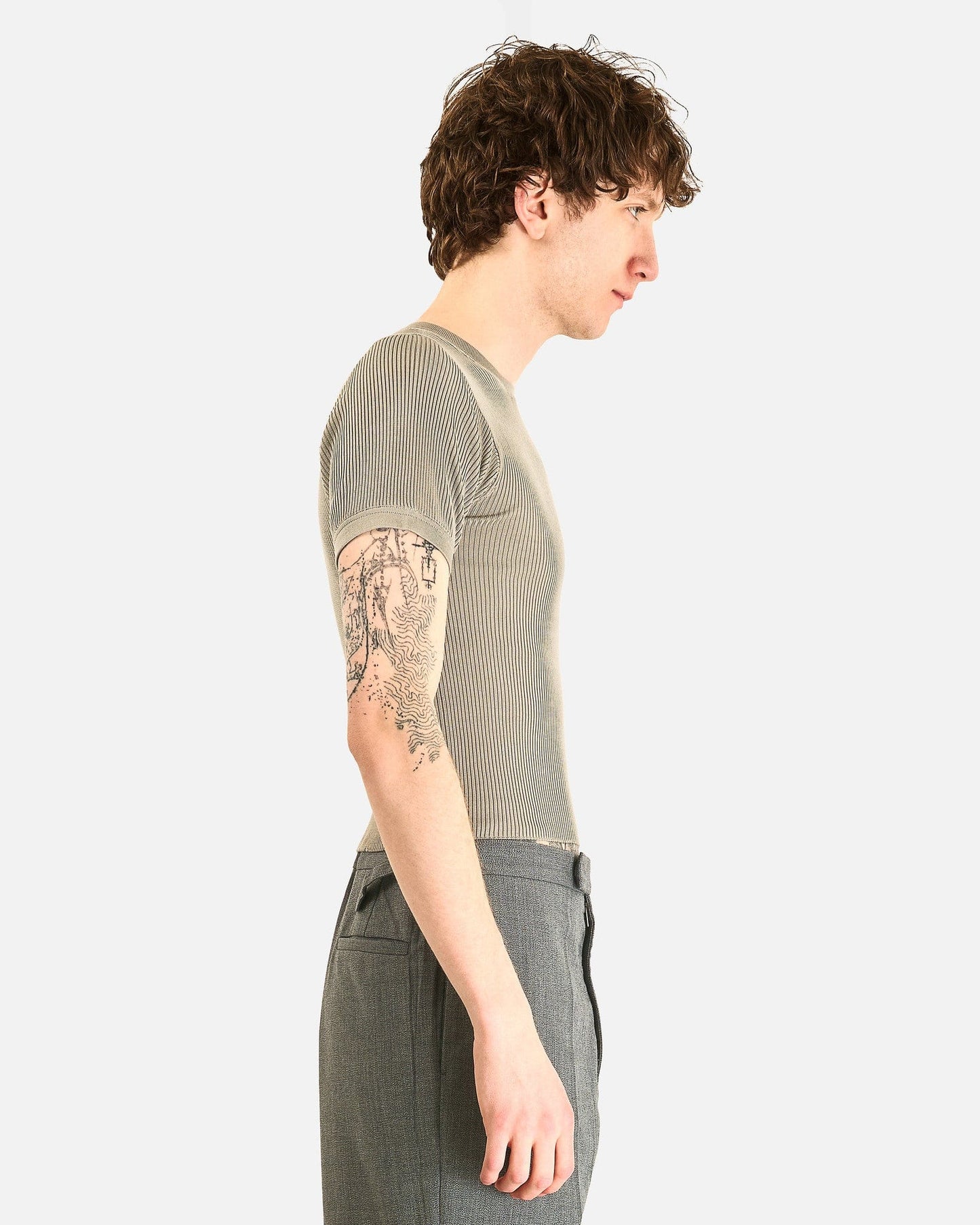 Rier Men's T-shirts T-Shirt in Fog Knit