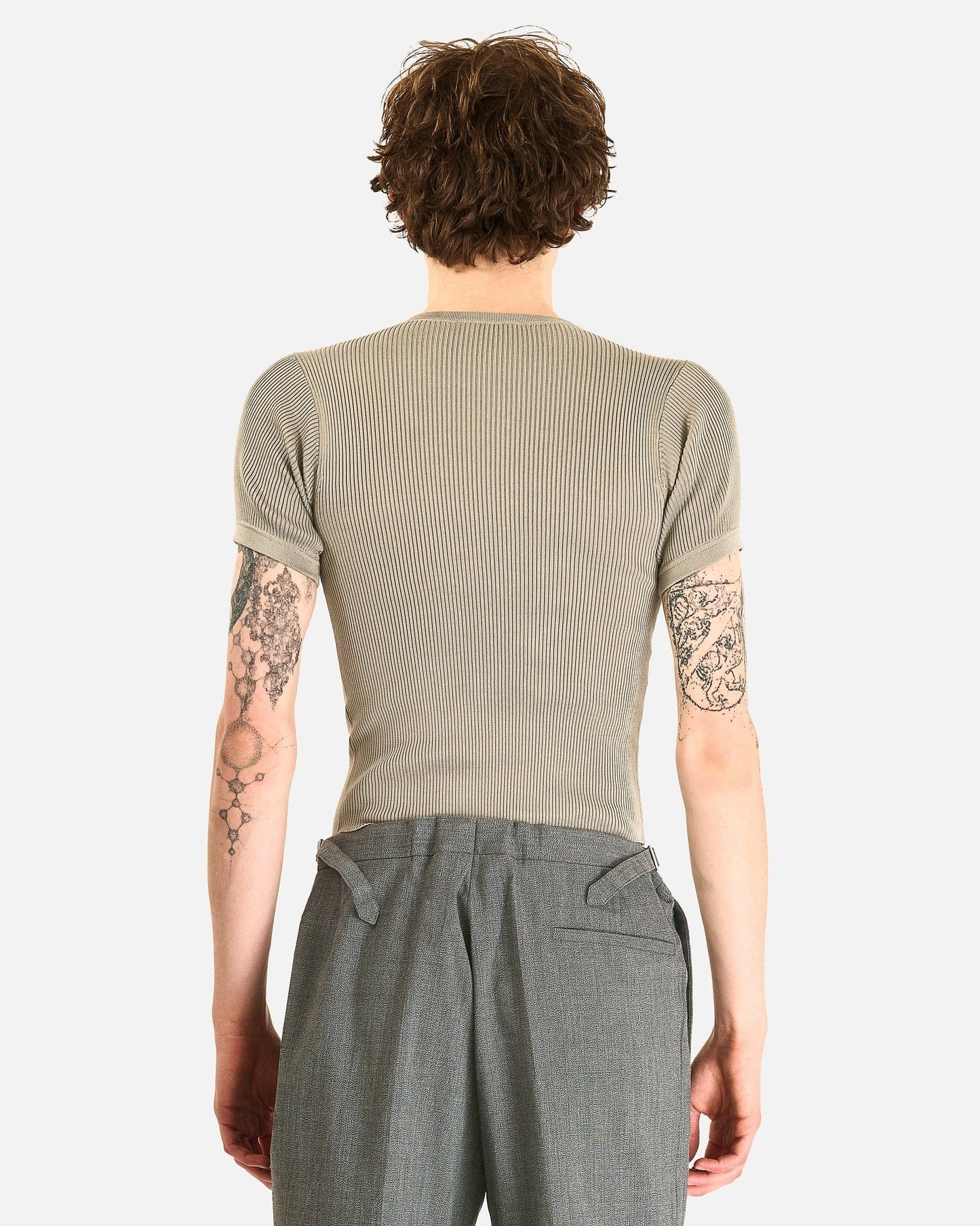 Rier Men's T-shirts T-Shirt in Fog Knit