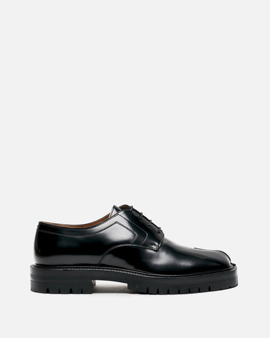 Maison Margiela Men's Shoes Tabi County Lace-Up Shoe in Black