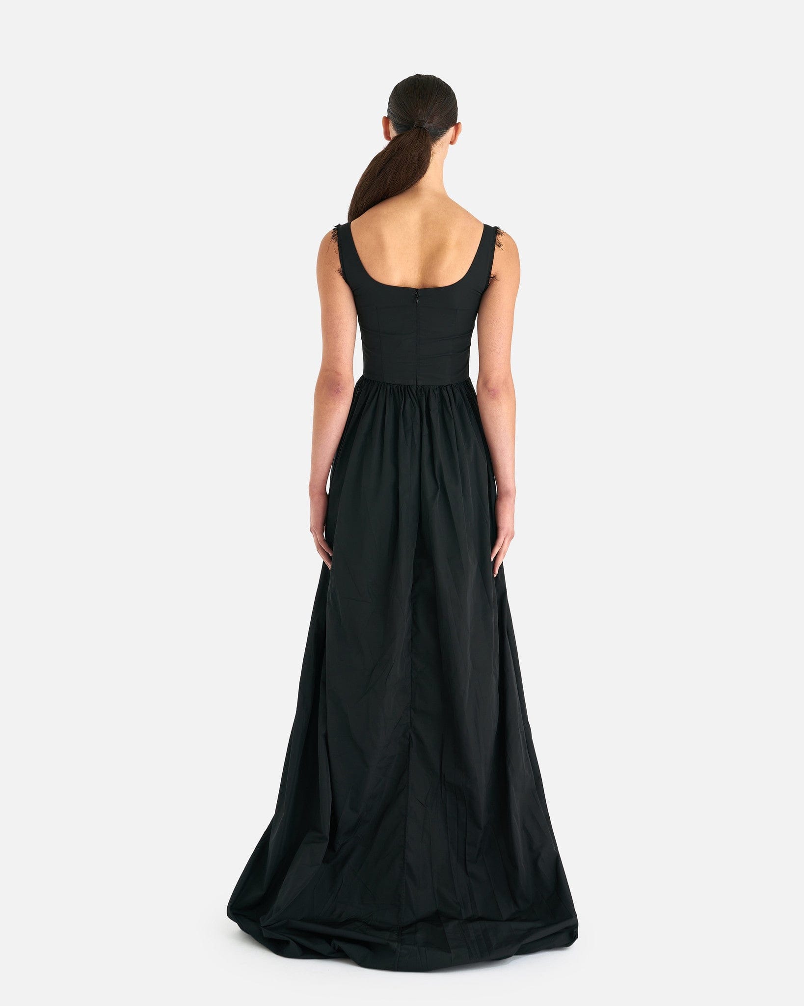 Taffeta Dress in Black SVRN Taffeta Dress in Black SVRN