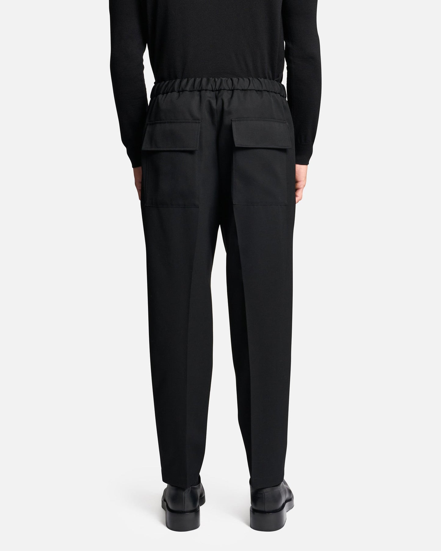 SVRN Tailored Gabardine Trouser in Black