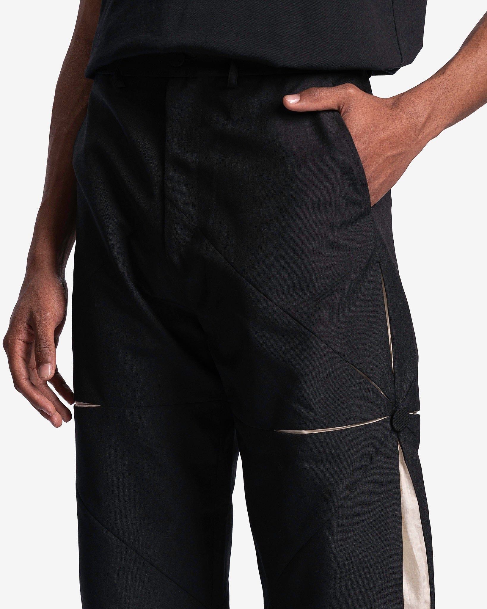 Kusikohc Men's Pants Tailored One Origami Pants in Black