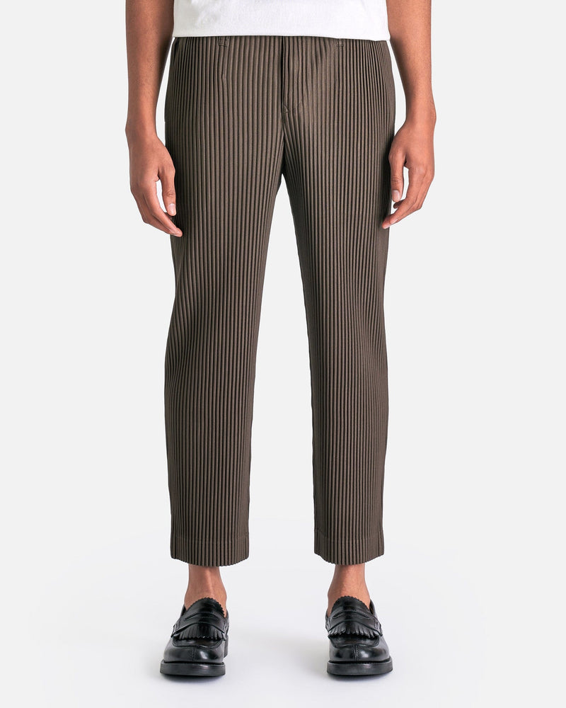 Homme Plissé Issey Miyake Men's Pants Tailored Pleats 1 Pants in Dark Khaki