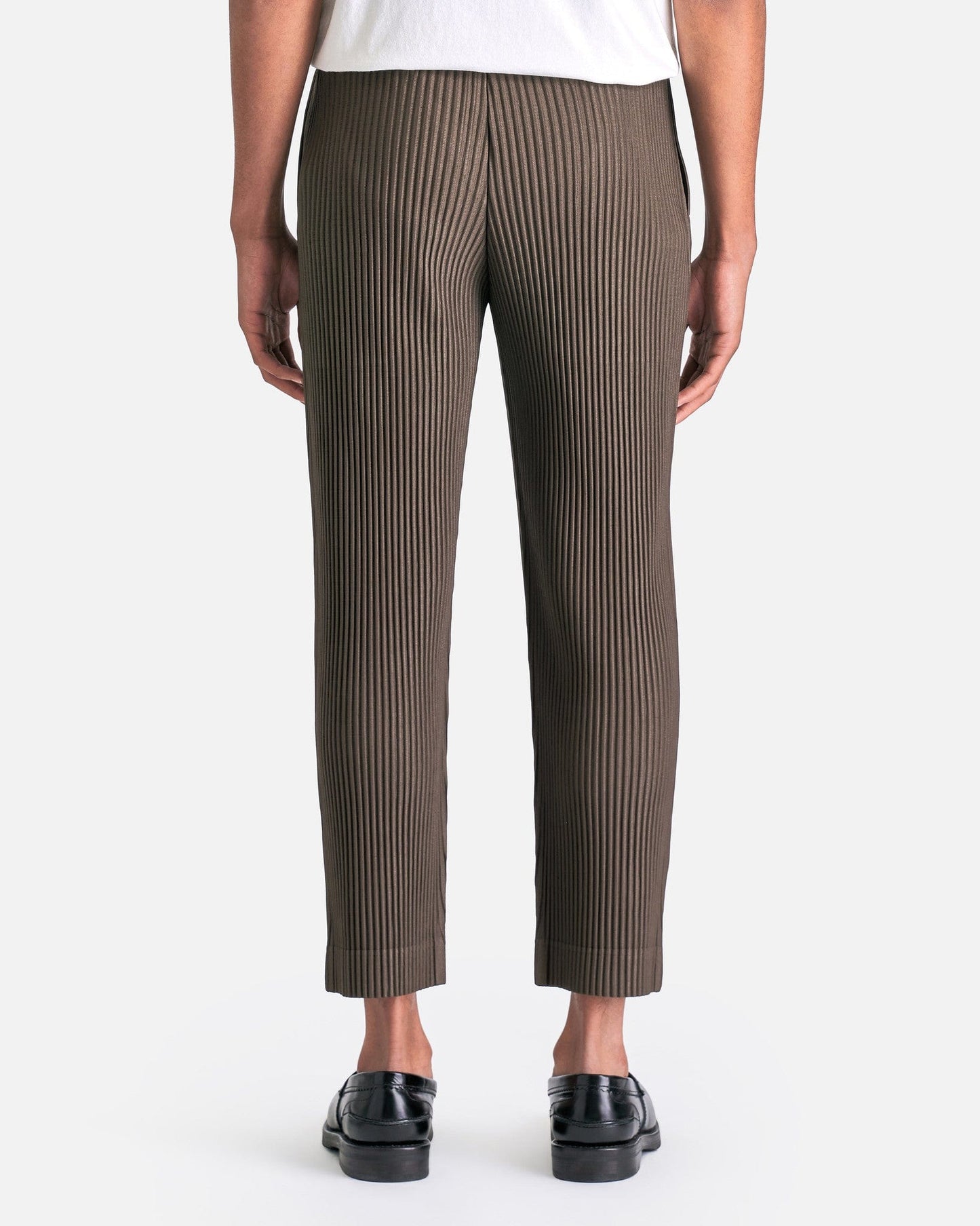 Homme Plissé Issey Miyake Men's Pants Tailored Pleats 1 Pants in Dark Khaki