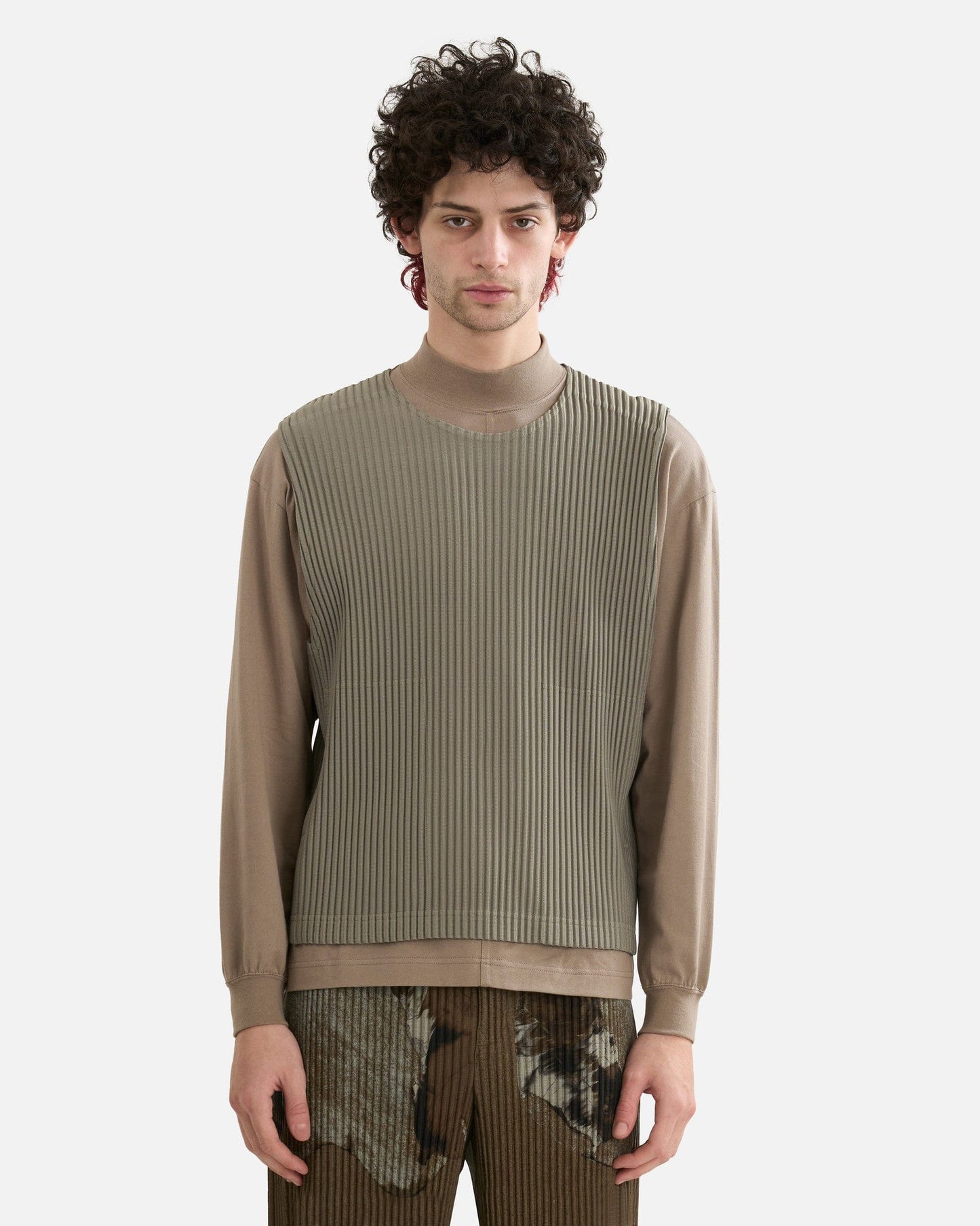 Homme Plissé Issey Miyake Men's Pants Tailored Pleats 2 in Sage Green