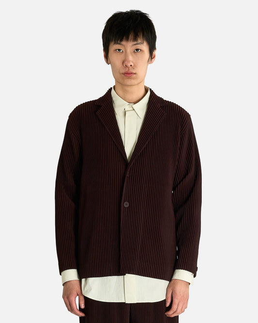 Homme Plissé Issey Miyake Jacket Tailored Pleats 22 in Eggplant