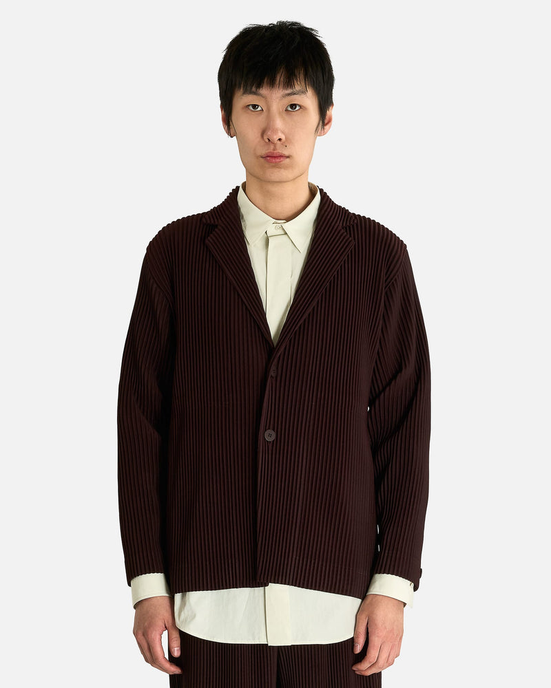 Homme Plissé Issey Miyake Jacket Tailored Pleats 22 in Eggplant