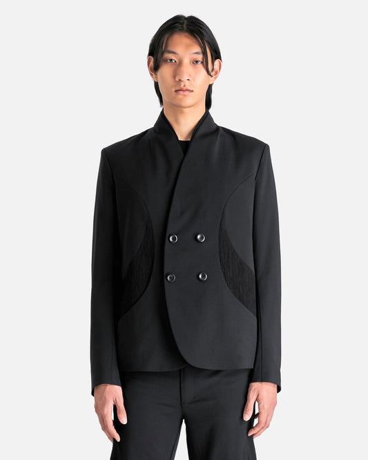 CMMAWEAR Men's Jackets Tailored Shawl Collar Jacket in Black