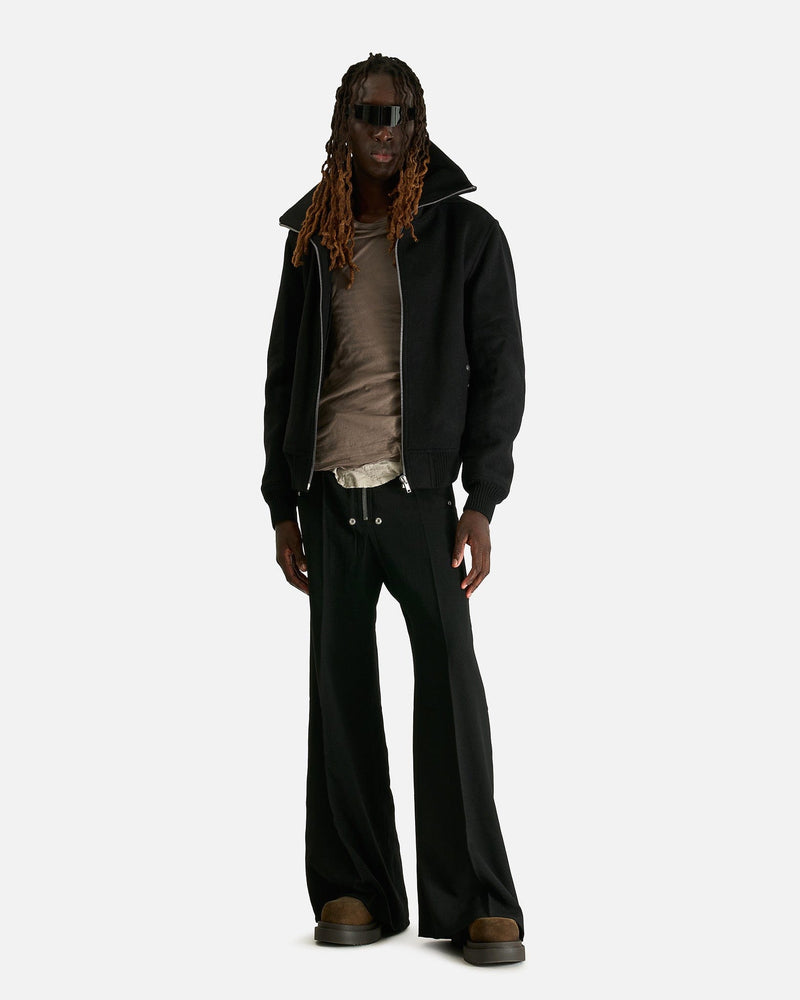Rick Owens Men's Pants Tailored Wide Belas in Black