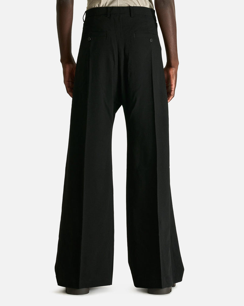 Rick Owens Men's Pants Tailored Wide Belas in Black