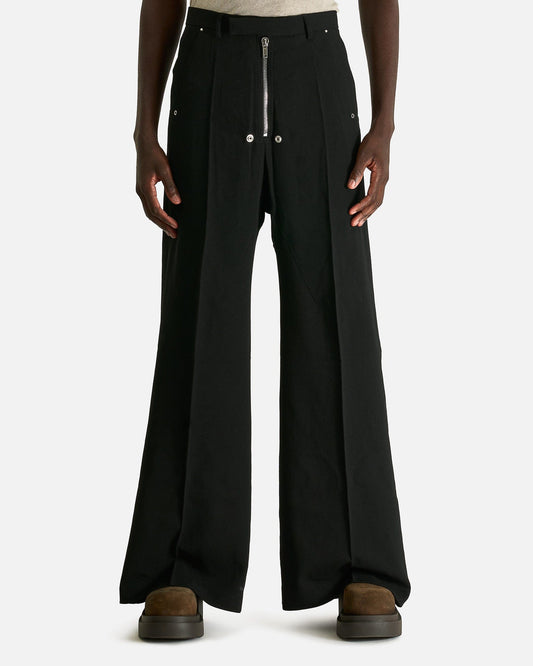 Rick Owens Men's Pants Tailored Wide Belas in Black
