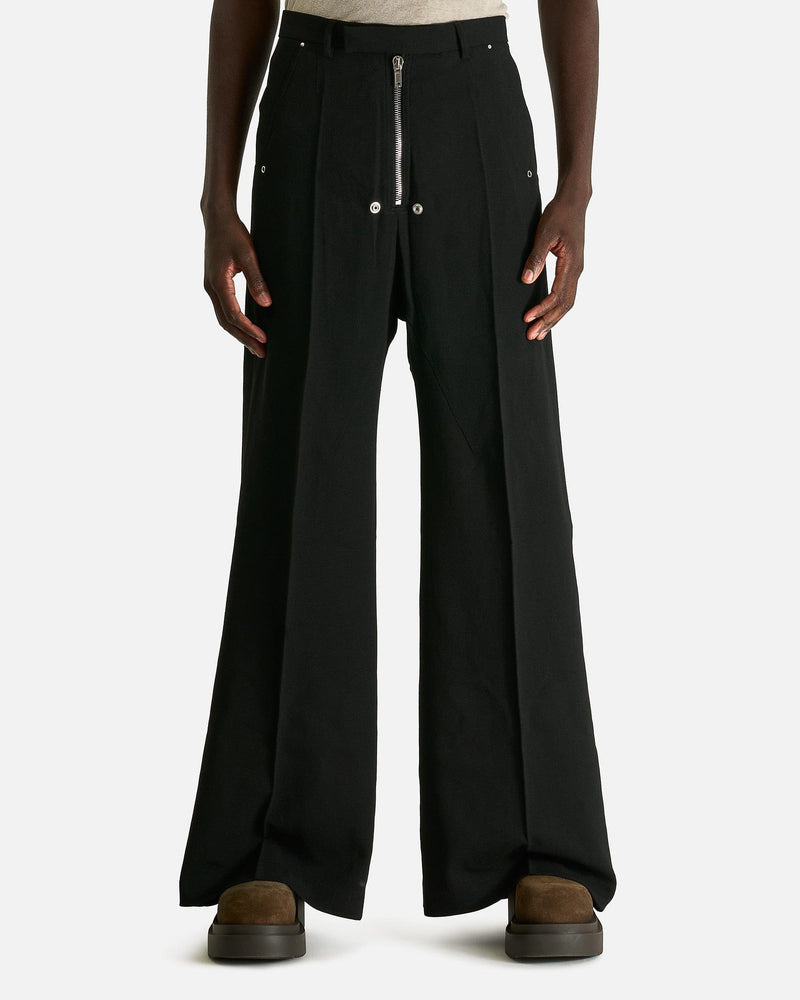 Rick Owens Men's Pants Tailored Wide Belas in Black
