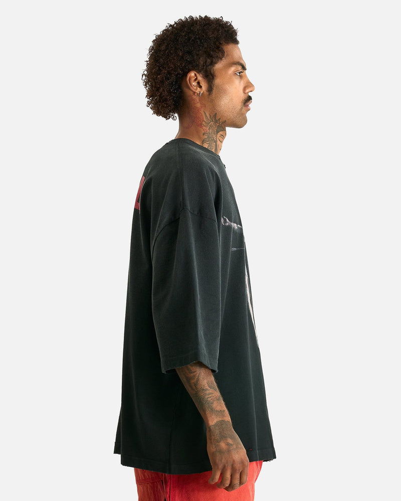 Willy Chavarria Men's T-Shirts Tarantula Buffalo Tee in Black